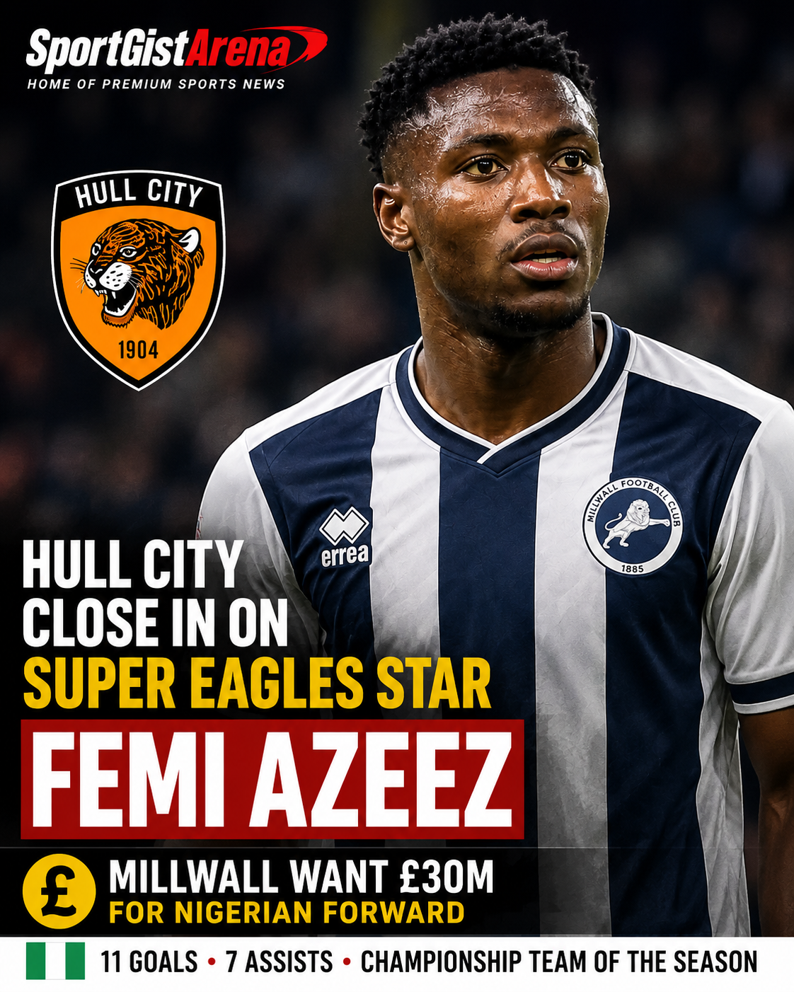Femi Azeez during his time with Millwall